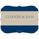 Navy Blissful Love Engagement Invitations Image 2 of 5